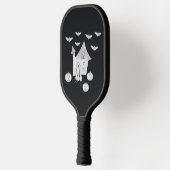 Halloween-Abend mit Spuk Haus, Fledermäusen, Kürbi Pickleball Schläger (Links)