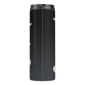 Halloween-Abend mit Spuk Haus, Fledermäusen, Kürbi Thermosbecher (Rückseite)