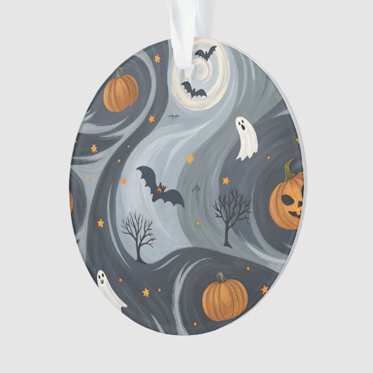Halloween-Abend Ornament (Vorderseite)