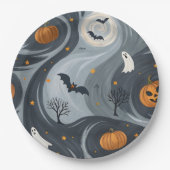 Halloween-Abend Pappteller (Vorderseite)