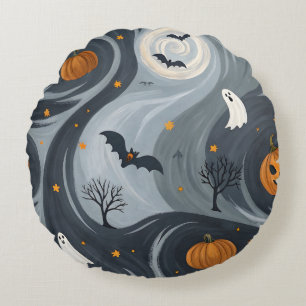 Halloween-Abend Rundes Kissen