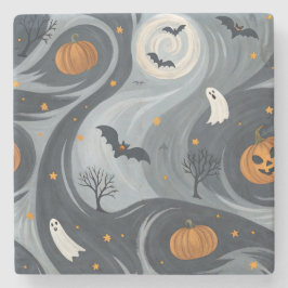 Halloween-Abend Steinuntersetzer