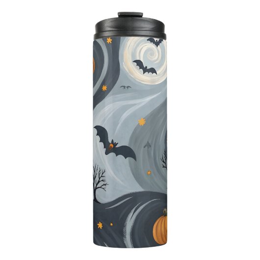 Halloween-Abend Thermosbecher (Vorderseite)