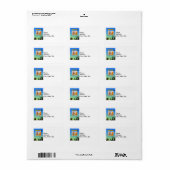 Halloween Abenddämmerung mit Hexenrahmen hinzufüge Adressaufkleber (Vorne)