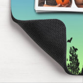 Halloween Abenddämmerung mit Hexenrahmen hinzufüge Mousepad (Ecke)