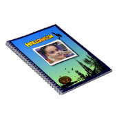 Halloween Abenddämmerung mit Hexenrahmen hinzufüge Notizblock (Rechte Seite)