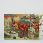 Halloween-Abendessen Karte (Stehend Vorderseite)