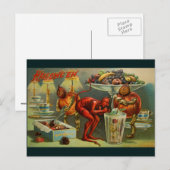 Halloween-Abendessen Postkarte (Vorne/Hinten)