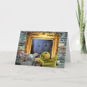 Halloween-Abenteuer. Grußkarte Karte