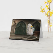 Halloween-Abenteuer. Grußkarte Karte (Gelbe Blume)