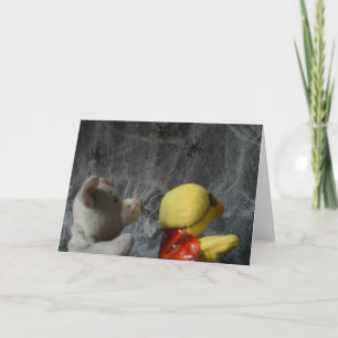 Halloween-Abenteuer. Grußkarte Karte