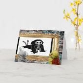 Halloween-Abenteuer. Grußkarte Karte (Gelbe Blume)