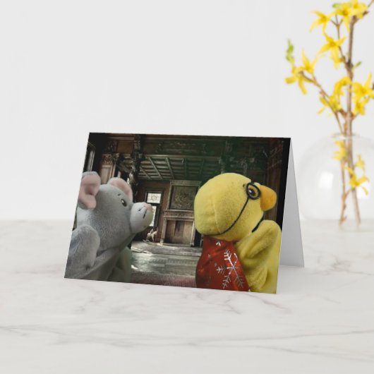 Halloween-Abenteuer. Grußkarte Karte (Gelbe Blume)