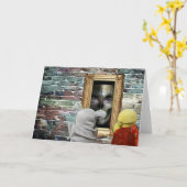 Halloween-Abenteuer. Grußkarte Karte (Gelbe Blume)