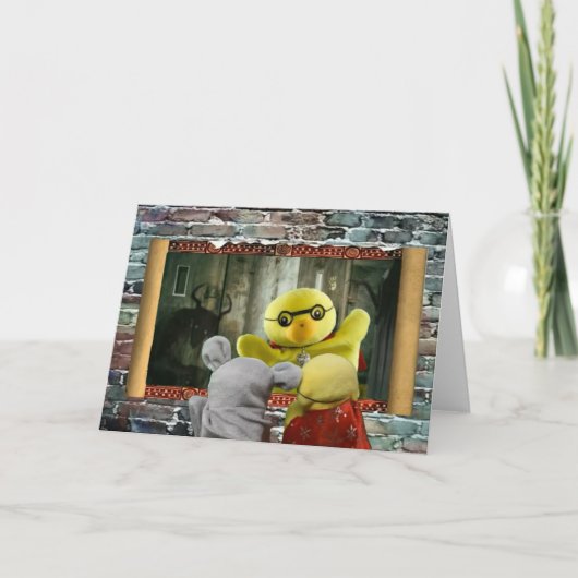 Halloween-Abenteuer. Grußkarte Karte (Vorderseite)