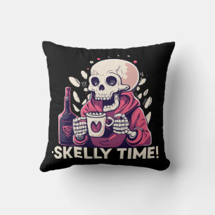 Halloween, aber es ist Skelett-Zeit Kissen