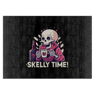 Halloween, aber es ist Skelett-Zeit Schneidebrett