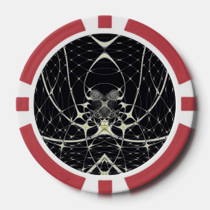 Halloween Abstrakt Art Golden Spiderweb Pokerchips