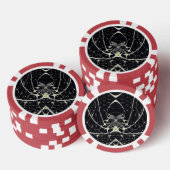 Halloween Abstrakt Art Golden Spiderweb Pokerchips (Stapel)