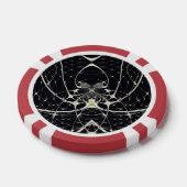 Halloween Abstrakt Art Golden Spiderweb Pokerchips (Einzeln)