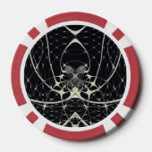 Halloween Abstrakt Art Golden Spiderweb Pokerchips (Rückseite)