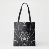 Halloween Abstrakt Art Golden Spiderweb Tasche (Vorderseite)