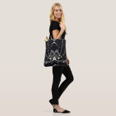 Halloween Abstrakt Art Golden Spiderweb Tasche (Am Model)