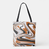 Halloween Abstrakt Artistic Pattern Tasche (Rückseite)