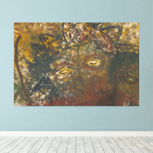 Halloween Abstrakt Beängstigend Zombie Ghost Poste Leinwanddruck (Insitu (Holzboden))