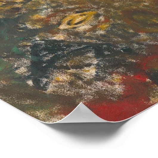 Halloween Abstrakt Beängstigend Zombie Ghost Poster (Ecke)