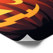 Halloween Abstrakt Black Cat und Pumpkin Design Poster (Ecke)