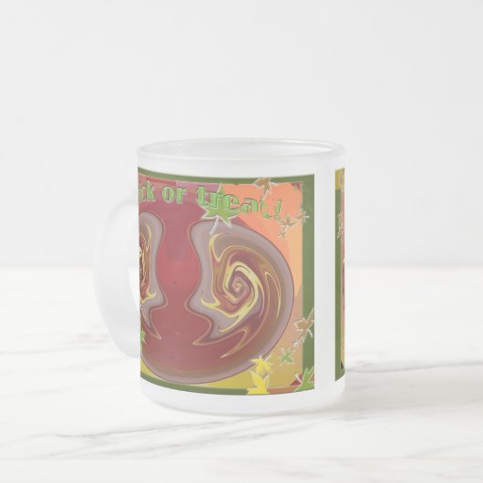 Halloween Abstrakt Glass Tasse Varieté Set (Vorderseite Links)