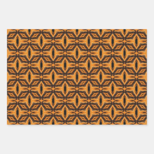 Halloween Abstrakt Pattern Set 3 Geschenkpapier Set (Vorderseite 3)