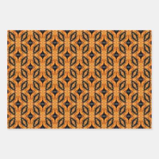 Halloween Abstrakt Pattern Set 3 Geschenkpapier Set (Vorderseite 2)