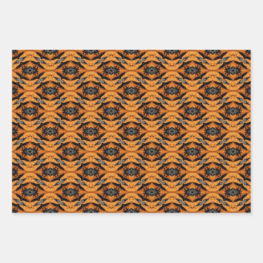 Halloween Abstrakt Pattern Set 3 Geschenkpapier Set (Vorderseite)