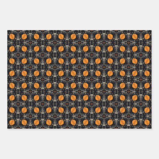 Halloween Abstrakt Pattern Set 5 Geschenkpapier Set (Vorderseite 3)