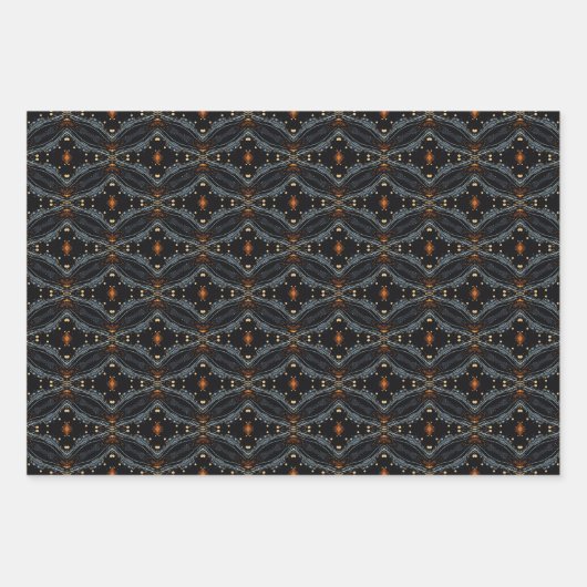 Halloween Abstrakt Pattern Set 5 Geschenkpapier Set (Vorderseite 2)