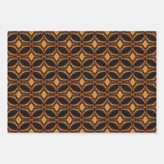 Halloween Abstrakt Pattern Set 5 Geschenkpapier Set (Vorderseite)