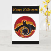 Halloween Abstrakte Bat Art Karte (Gelbe Blume)