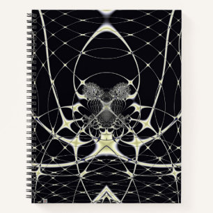 Halloween Abstrakte Kunst Goldenes Spinnennetz Notizblock