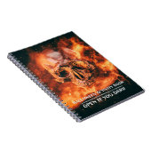 Halloween Activity Book. Flaming skull in space Notizblock (Rechte Seite)