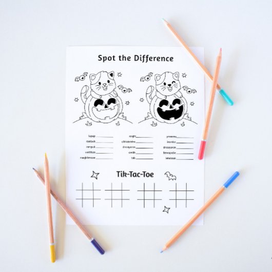 Halloween Activity Worksheet für Kinder Flyer