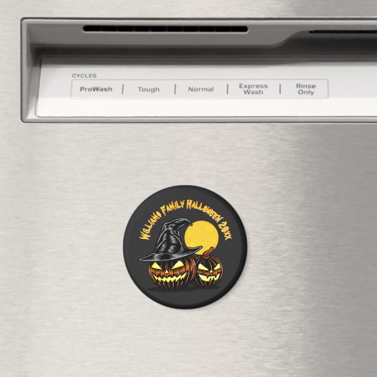 Halloween Add Family Name Year Anpassen Magnet (In Situ (Geschirrspüler))