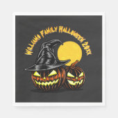 Halloween Add Family Name Year anpassen Serviette (Vorderseite)