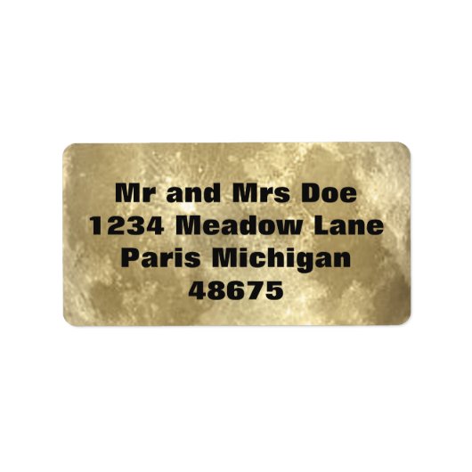Halloween Address Labels/Moon Adressaufkleber (Vorne)
