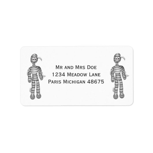 Halloween Address Labels/Mummies Adressaufkleber (Vorne)