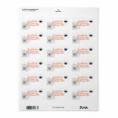 Halloween Address Labels/Spider und Web Adressaufkleber (Vorne)