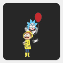 halloween adesivo Rick and Morty Quadratischer Aufkleber
