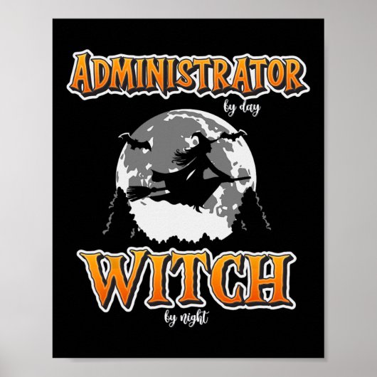 Halloween Administrator Hexan Funny Administration Poster (Vorne)