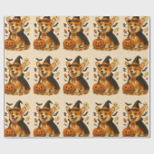 Halloween Adortive festliche Corgi Hundeliebhaber Geschenkpapier (Flach)